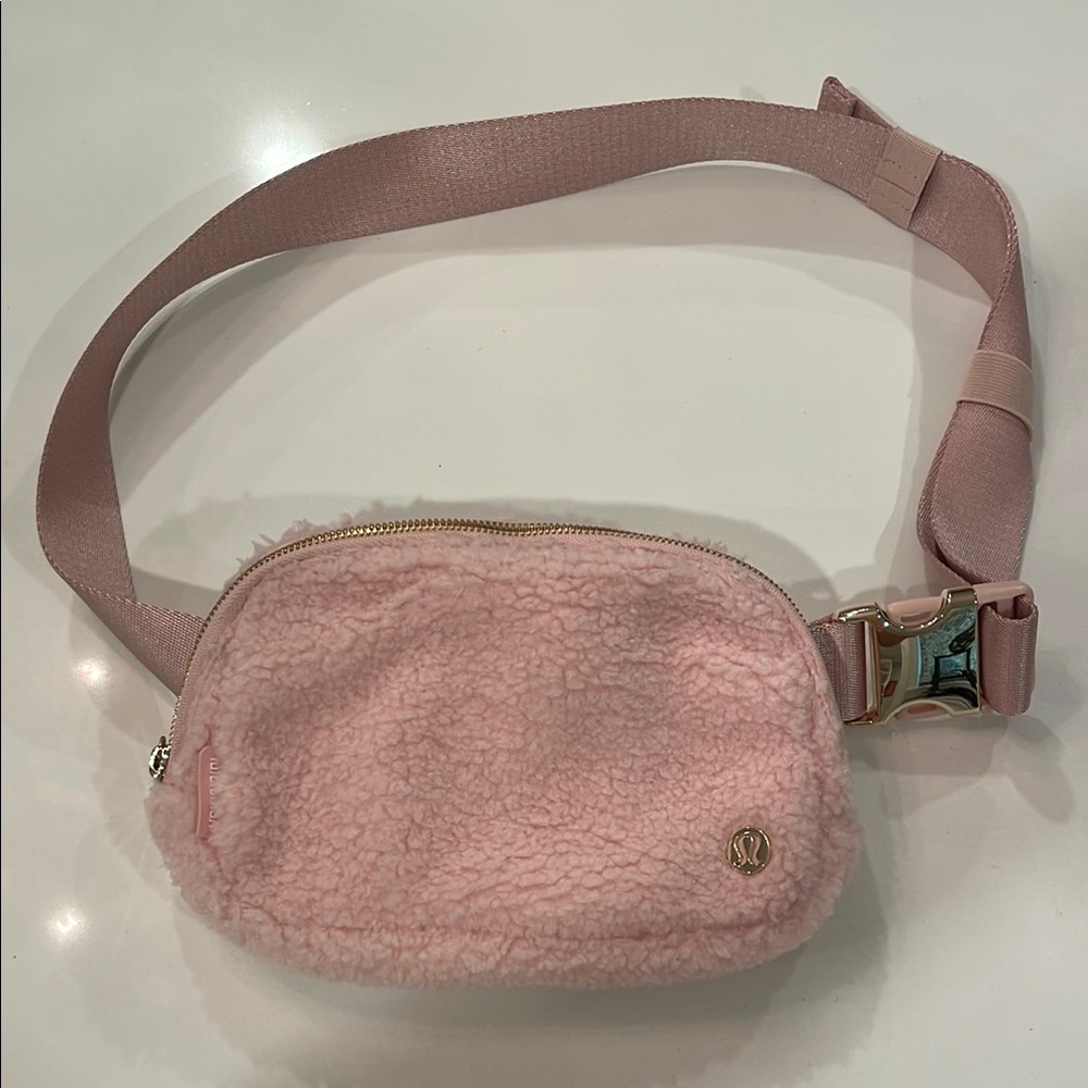 Lululemon Pink Sherpa Belt Bag